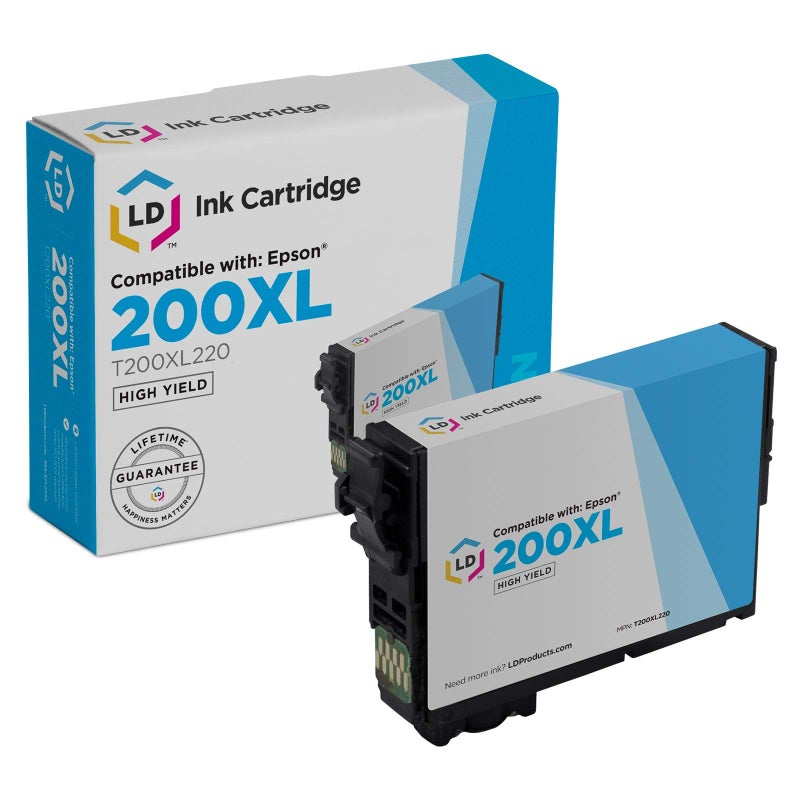 LD Products Remanufactured Ink Cartridge Replacement for Epson 200XL ( Cyan ) - Image 1